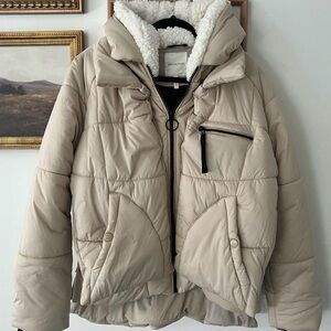 Avec Les Filles Beige and White Jacket